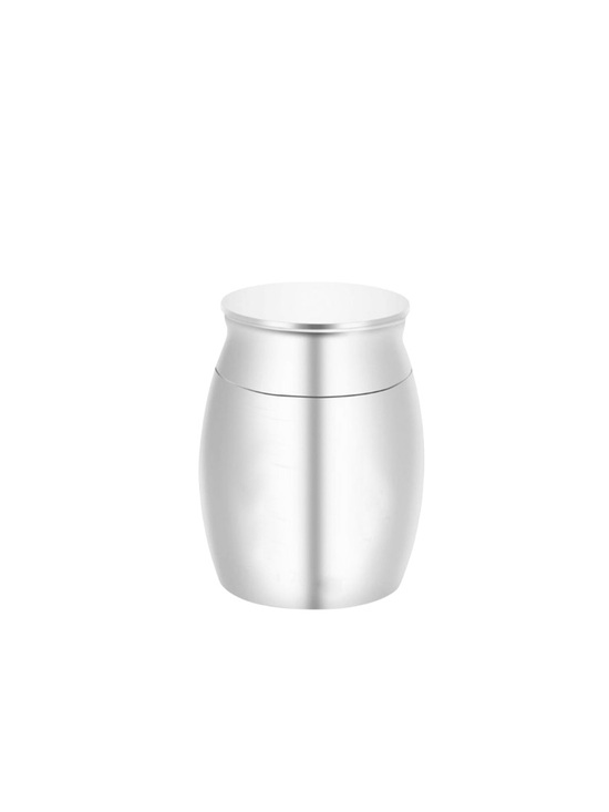 Source Unknown Other - Cremation Memorial Sleek Silver Urn